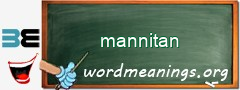 WordMeaning blackboard for mannitan